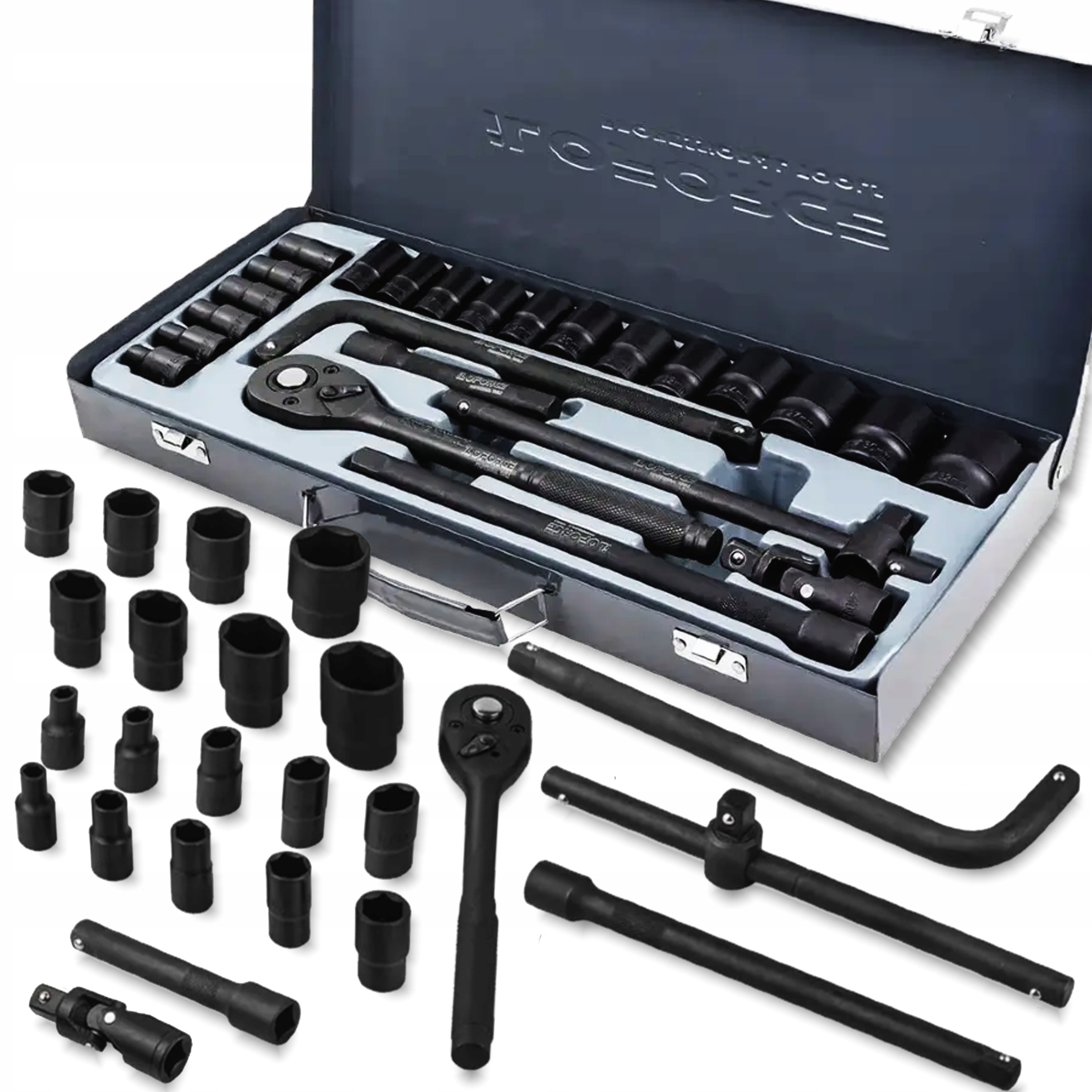 Iloforce Sada nářadí 1/2" 6-hranná 8-32 mm 24 Kusů Kufr