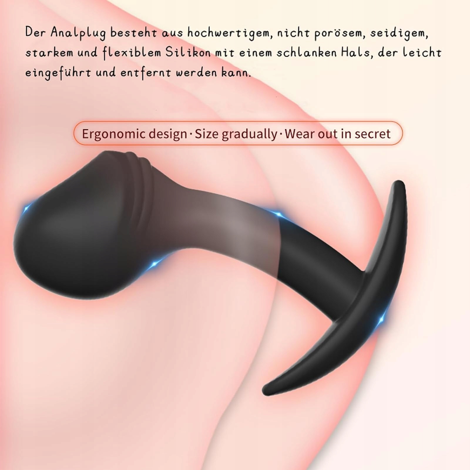 ANAL PLUG Zestaw Korek Analny Z Bezpiecznym Uchwytem Dildo Prostata — miniatura 2