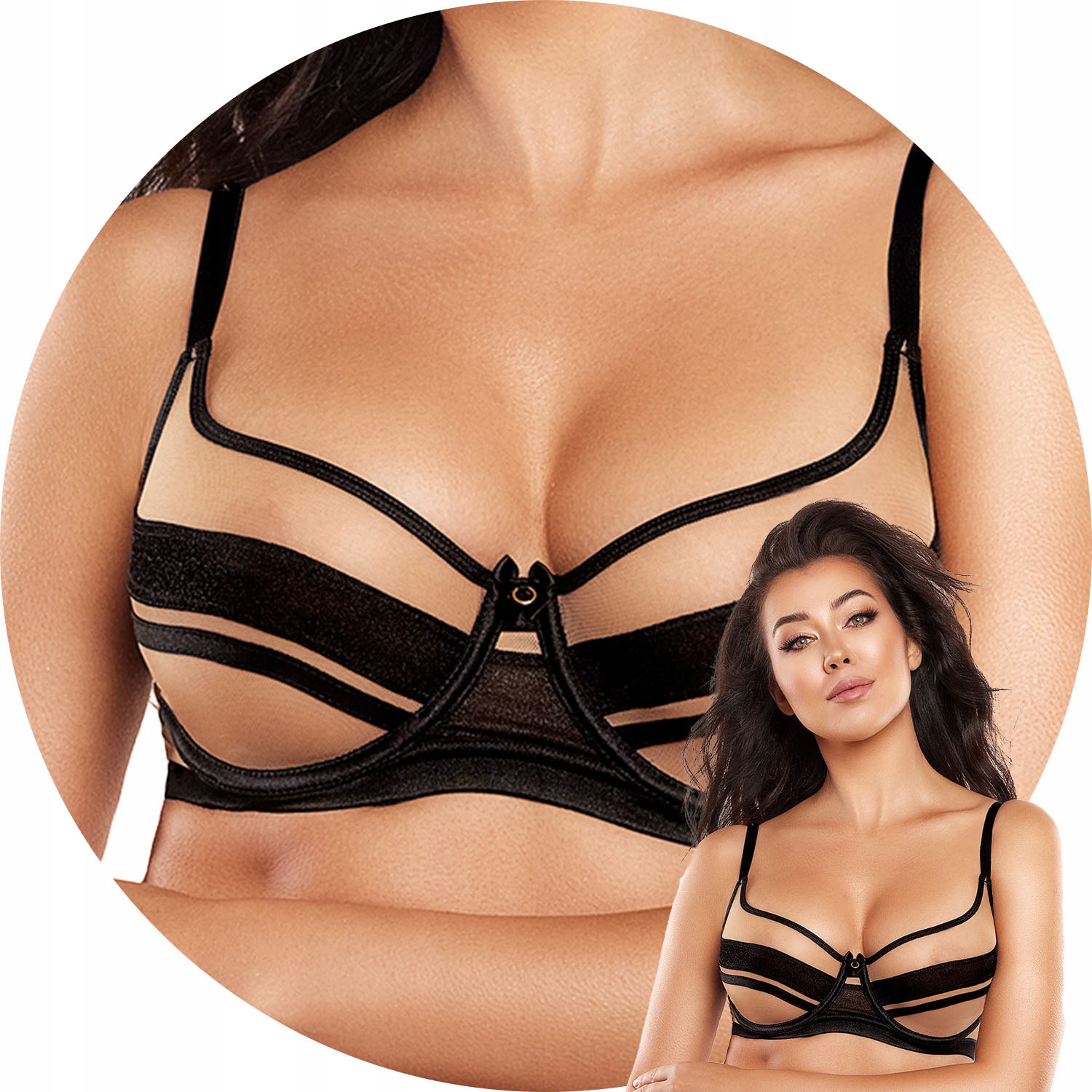 Axami V-10491 černá 75F Měkká podprsenka