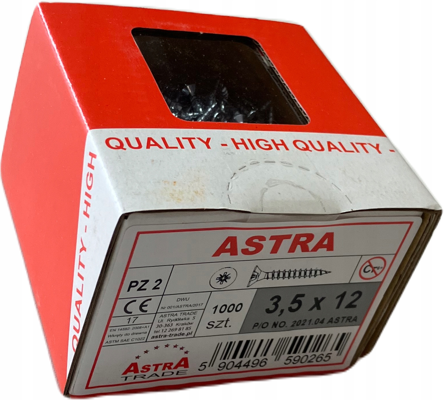

Wkręt Do Drewna Płyt Zawiasów Astra 3,5x12 1000SZT
