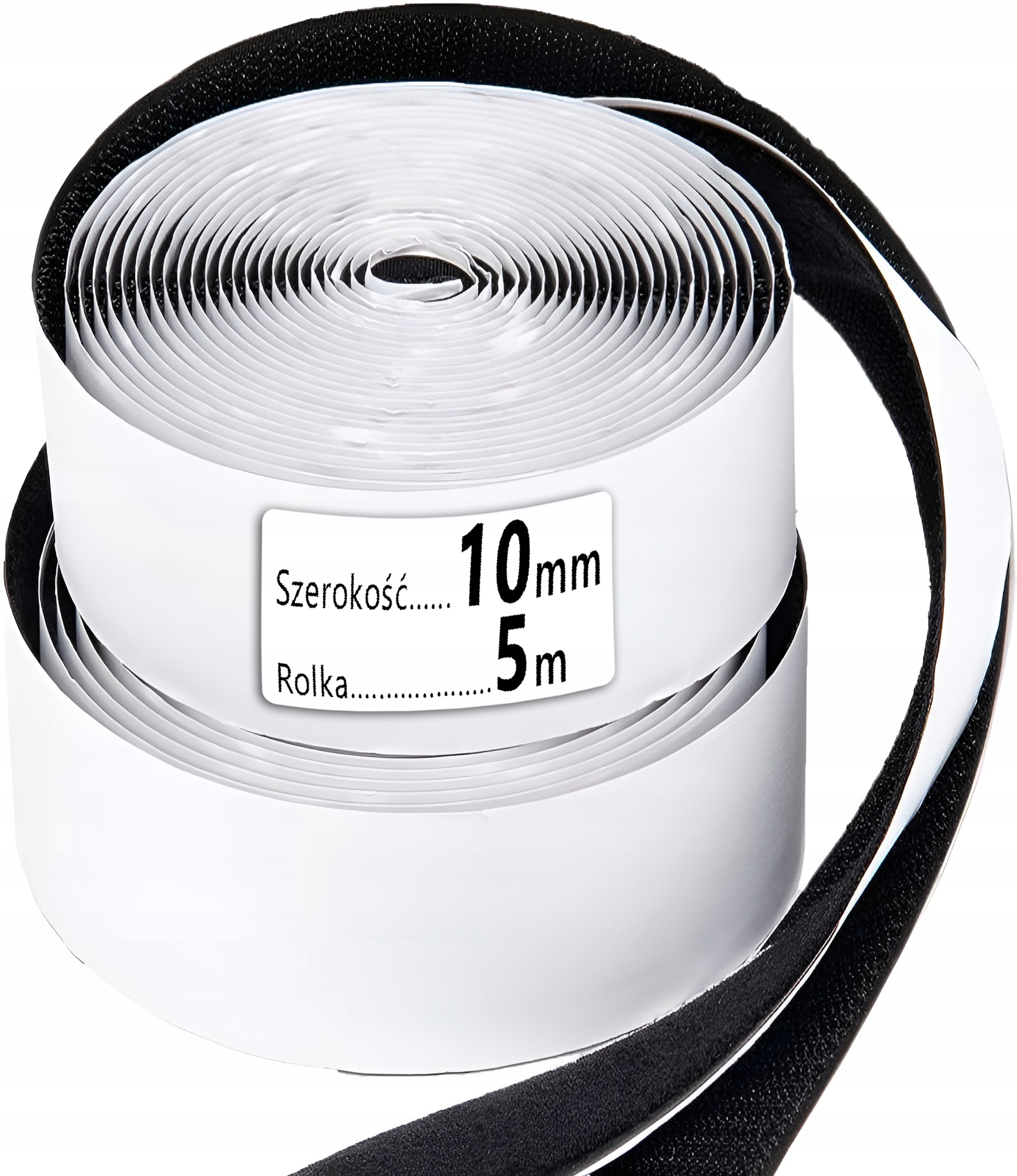 TAŚMA RZEP SAMOPRZYLPNY OBRAZÓW MOCNY KLEJEM CZARNY OBIE STRONY 10mm*5m