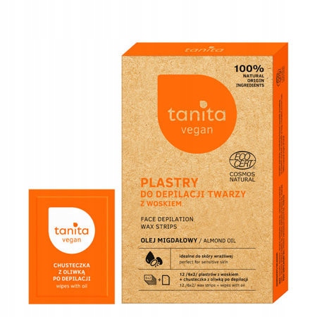 

Tanita Vegan, Plastry do depilacji twarzy z olejem