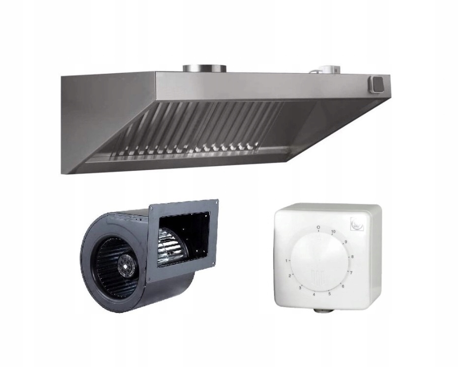 OKAP GASTRONOMICZNY 1800x800x400 TURBINA REGULATOR