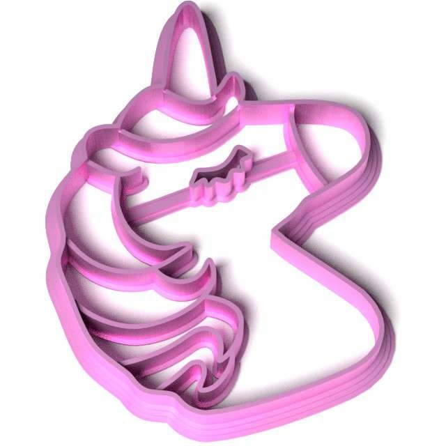 

Foremka ciastek piernika Unicorn jednorożec różowy