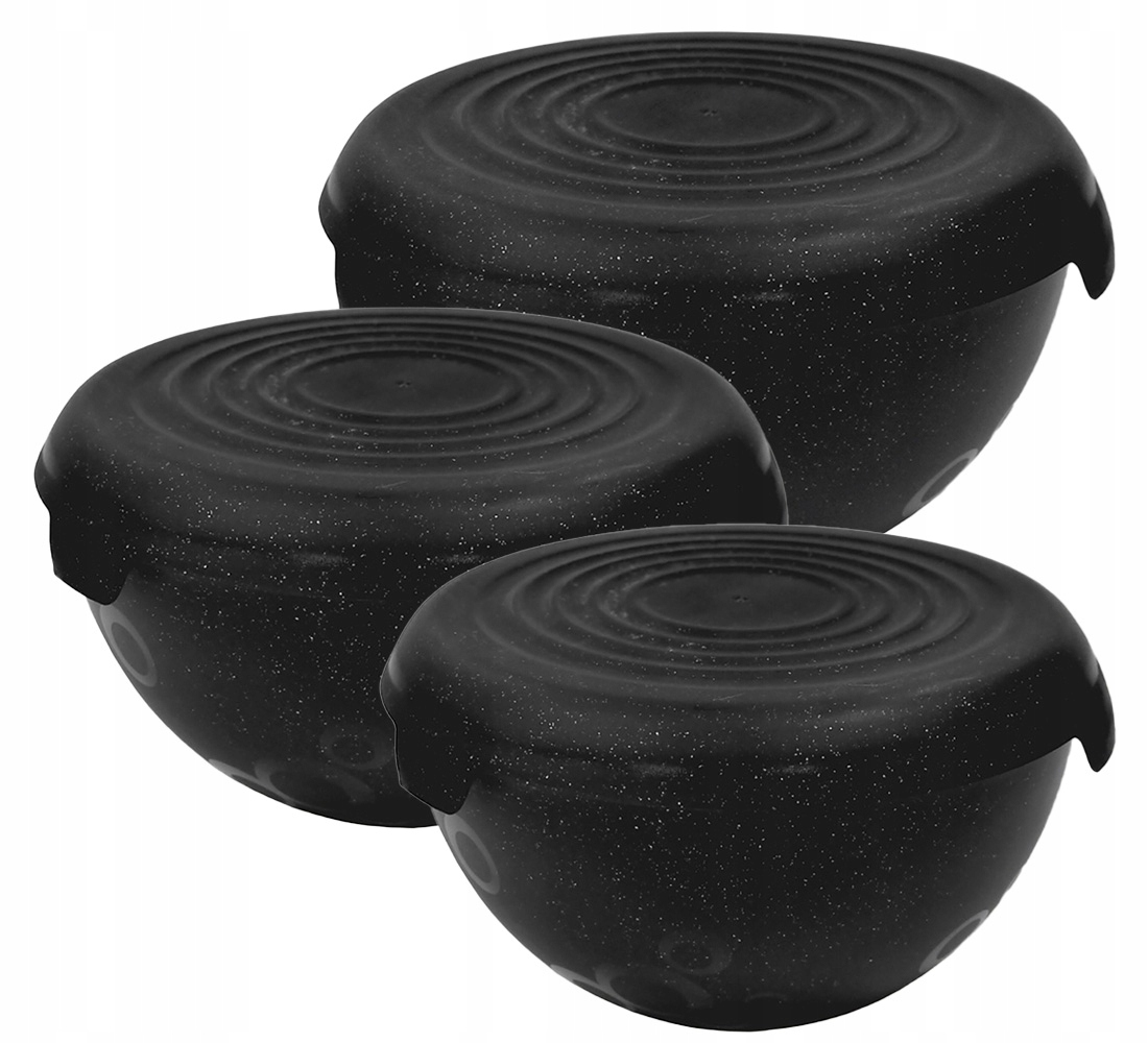 

3x Miska Plastikowa Kuchenna Zestaw Z Pokrywkami