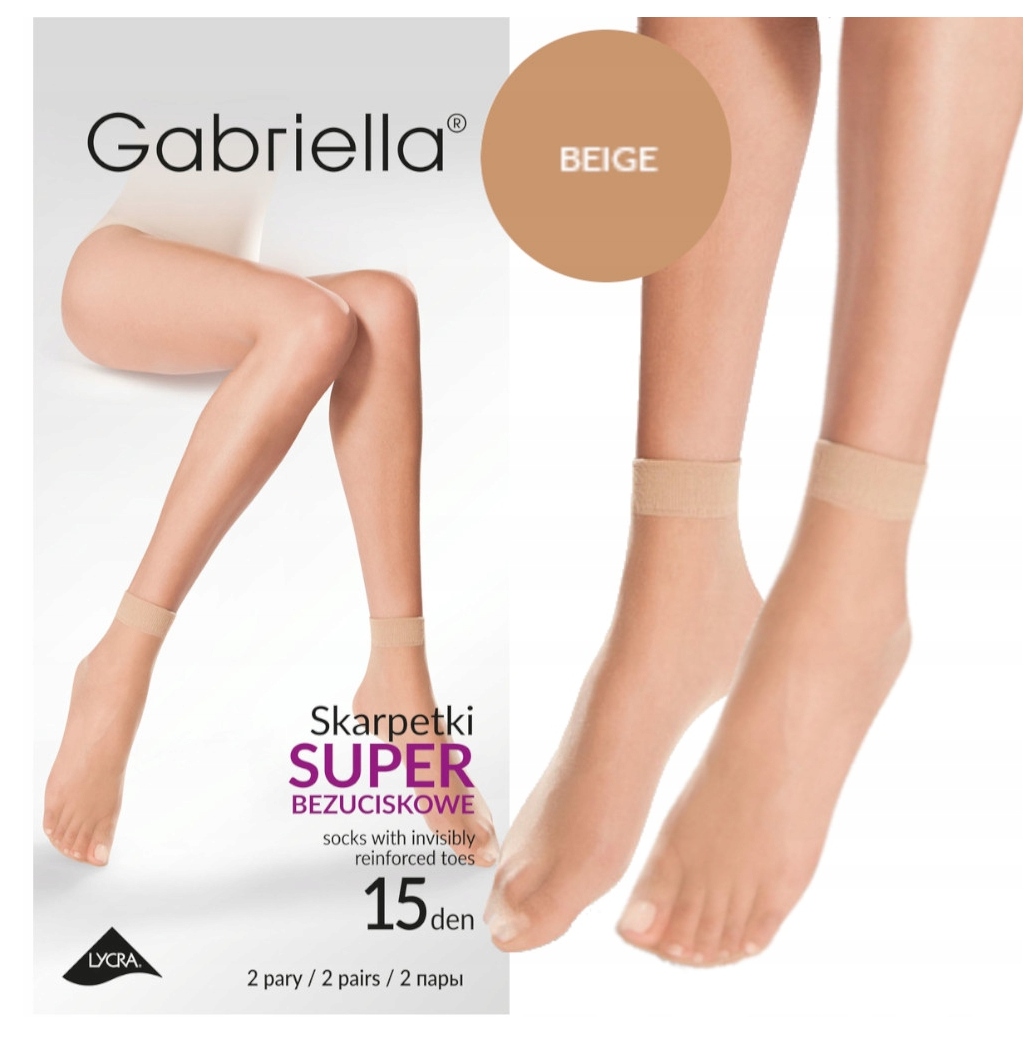 

Gabriella Skarpetki Bezuciskowe Beige 2 pary