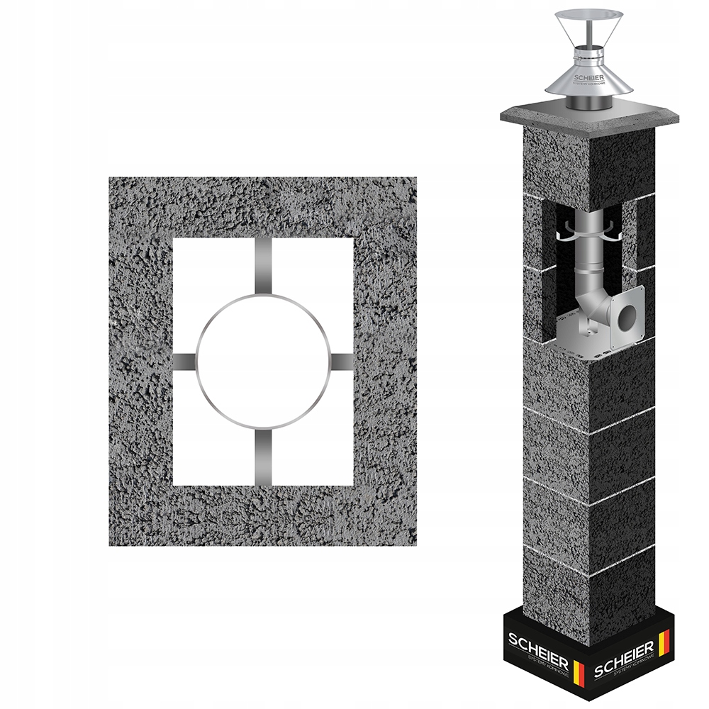Systémový komínový systém Inox 80 15 m, plyn W1