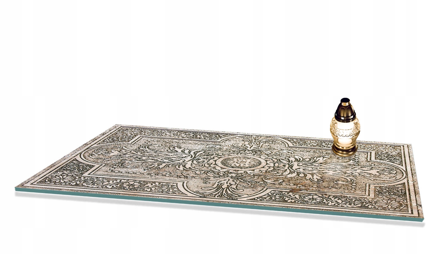 Podstavec pod Zniče se vzorem na Hřbitov Pomník 90x52 cm Mramorová mozaika