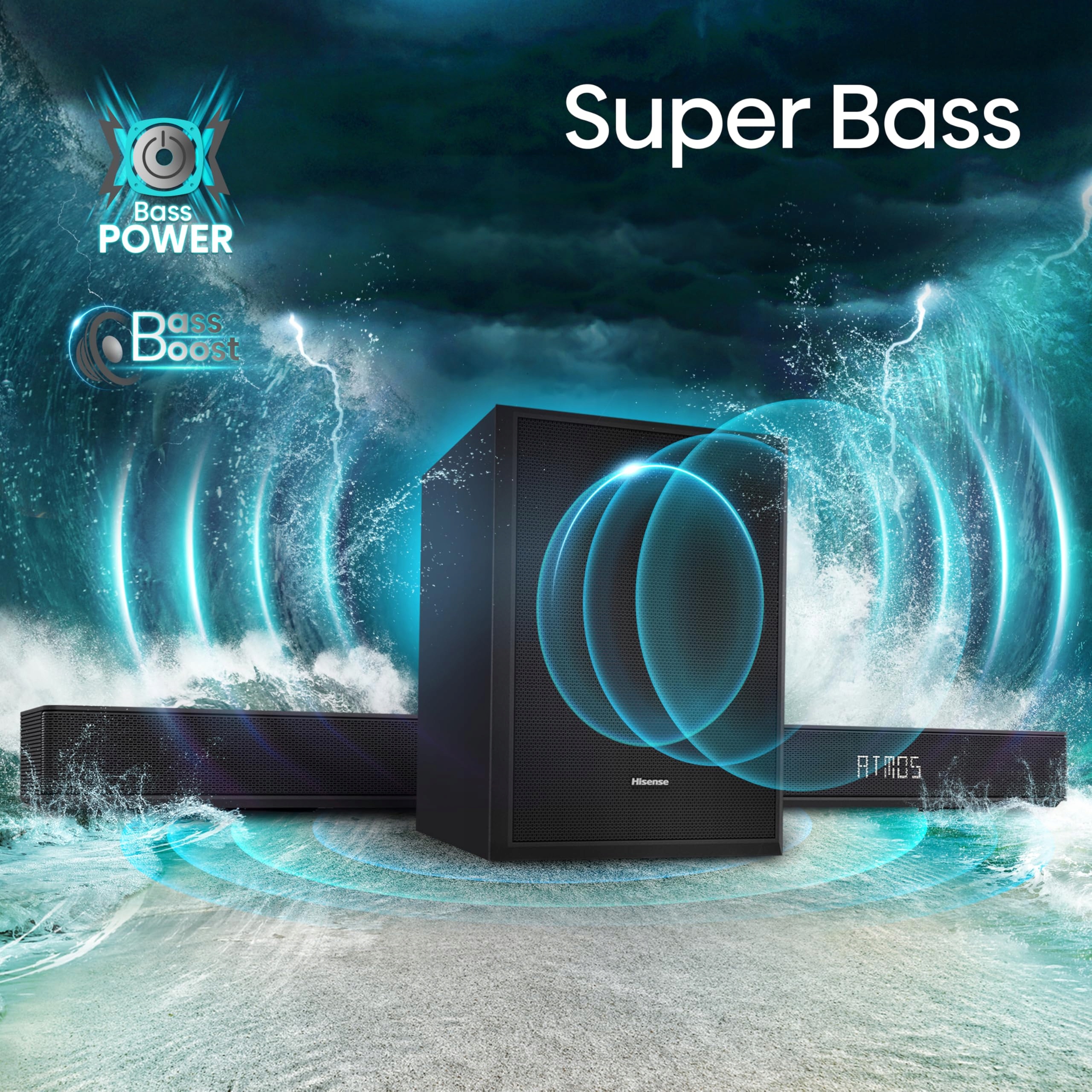 HISENSE AX5125H Soundbar 5.1.2 Dolby Atmos Subwoofer Bluetooth HDMI USB — miniatura 9