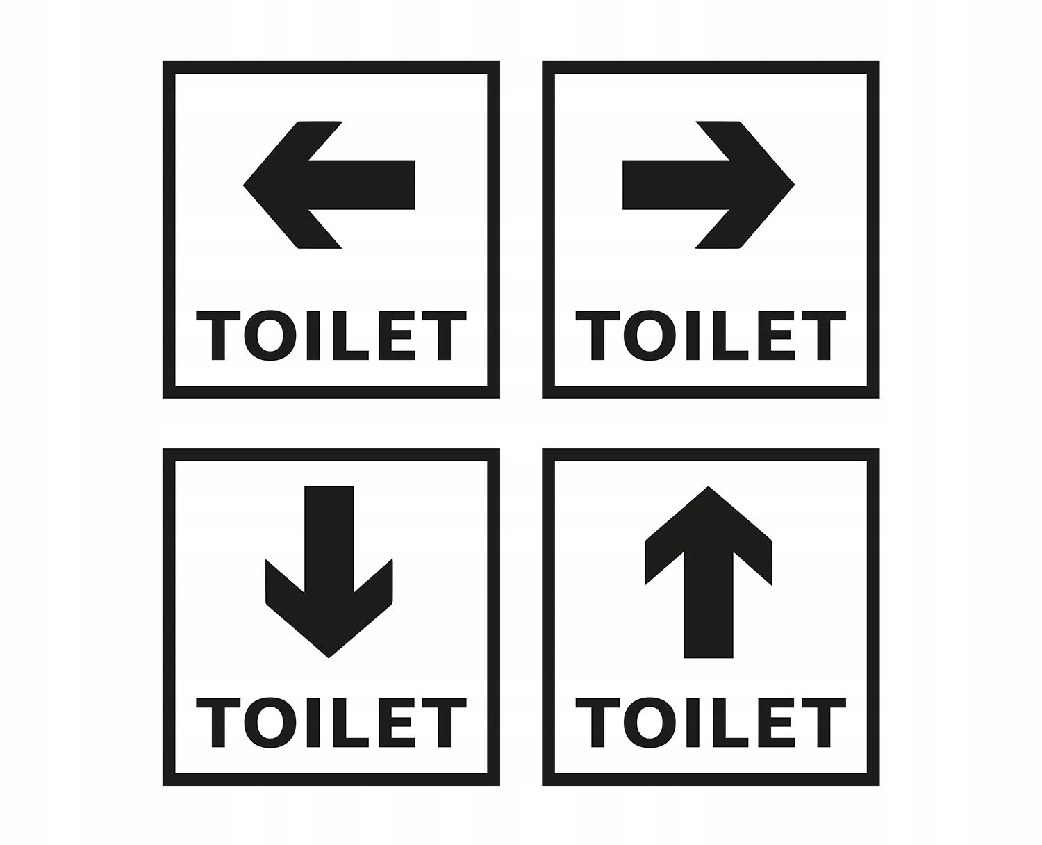 Naklejka WC strzałki kierunkowe - W021G