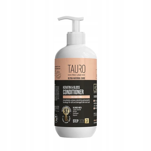 Levně Tauro Pro Line Keratin & Gloss Odživka 400 ml Snadné Rozčesávání