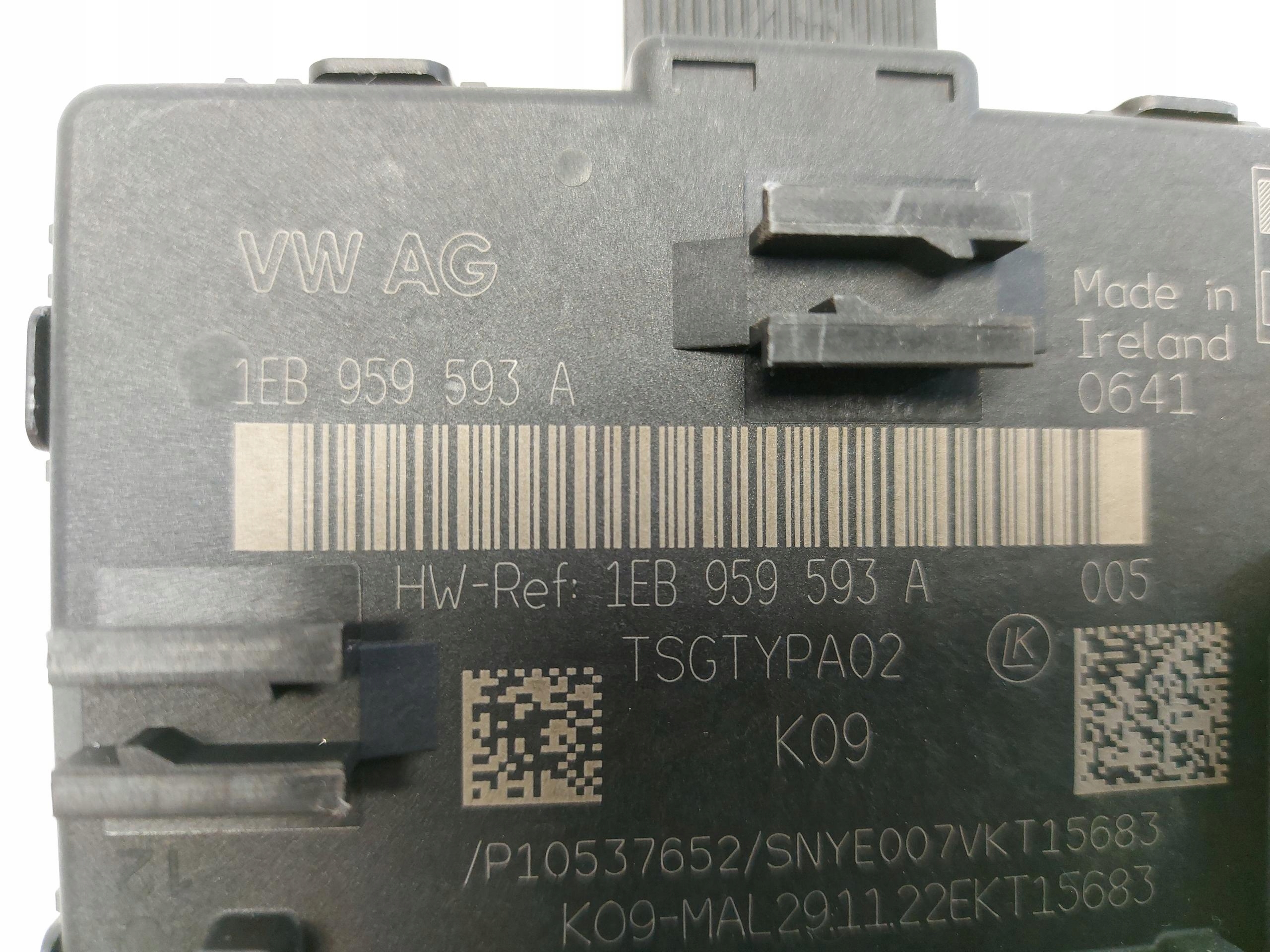 SKODA ENYAQ 5LA module control unit door front right 1EB959593A
