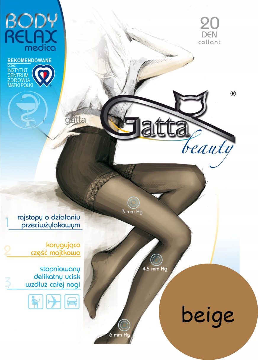 

gatta RELAXmedica 20 Przeciwżylakowe beige 3 M