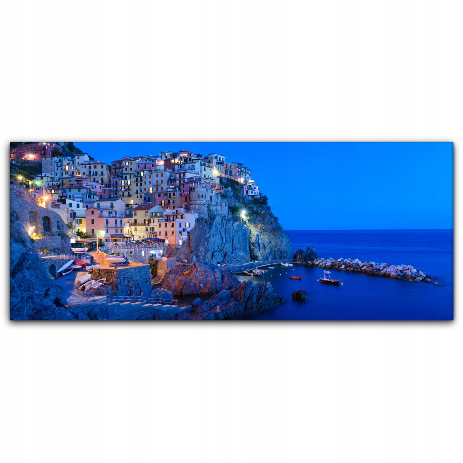 

Obraz płótno canvas 125x50 Wioska Włochy Zmierzch