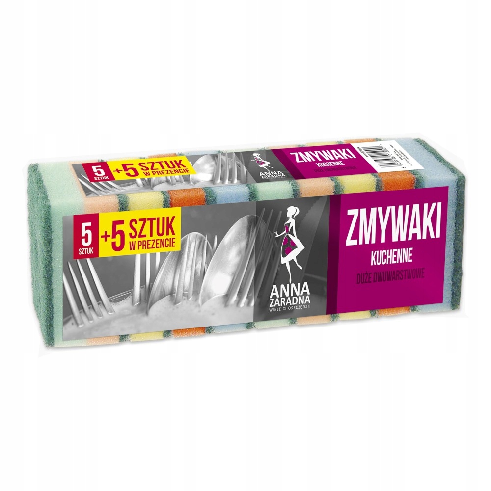 

Anna Zaradna Zmywaki kuchenne 5+5 2 warstwy duże