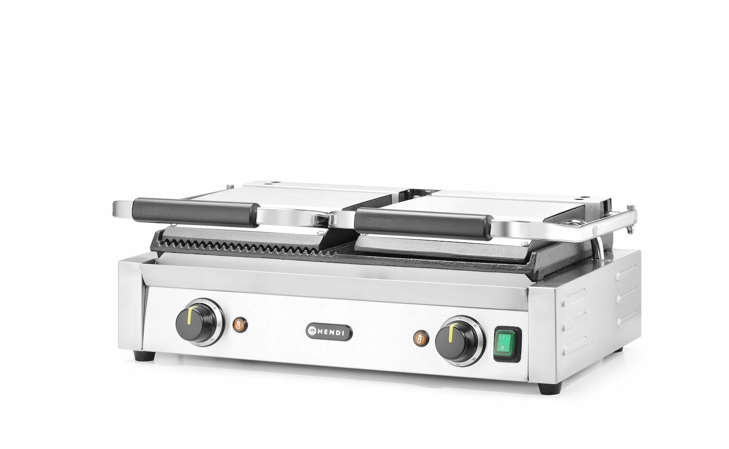 Grill kontaktowy podwójny - jedna str. ryflowana, druga str. gładka Waga produktu z opakowaniem jednostkowym 30 kg