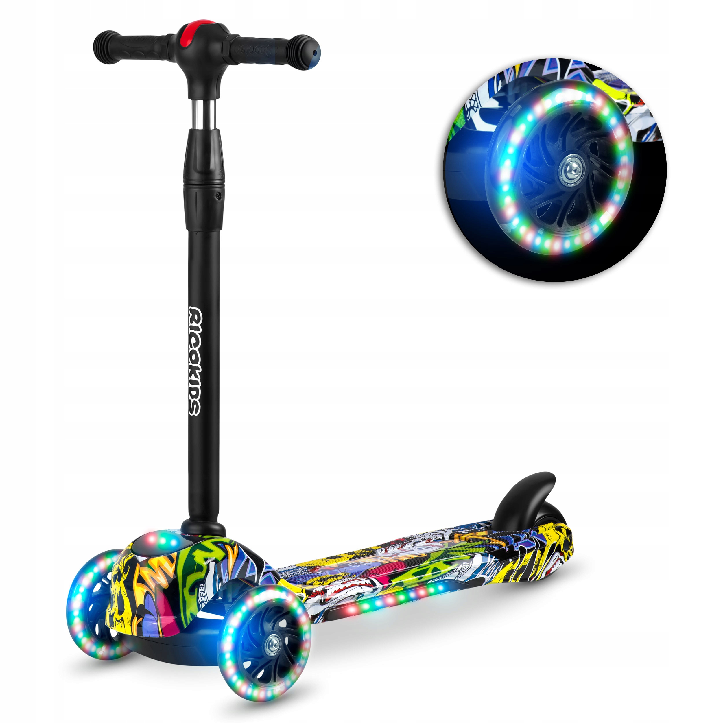 

Hulajnoga Trójkołowa Dla Dzieci Led Ricokids