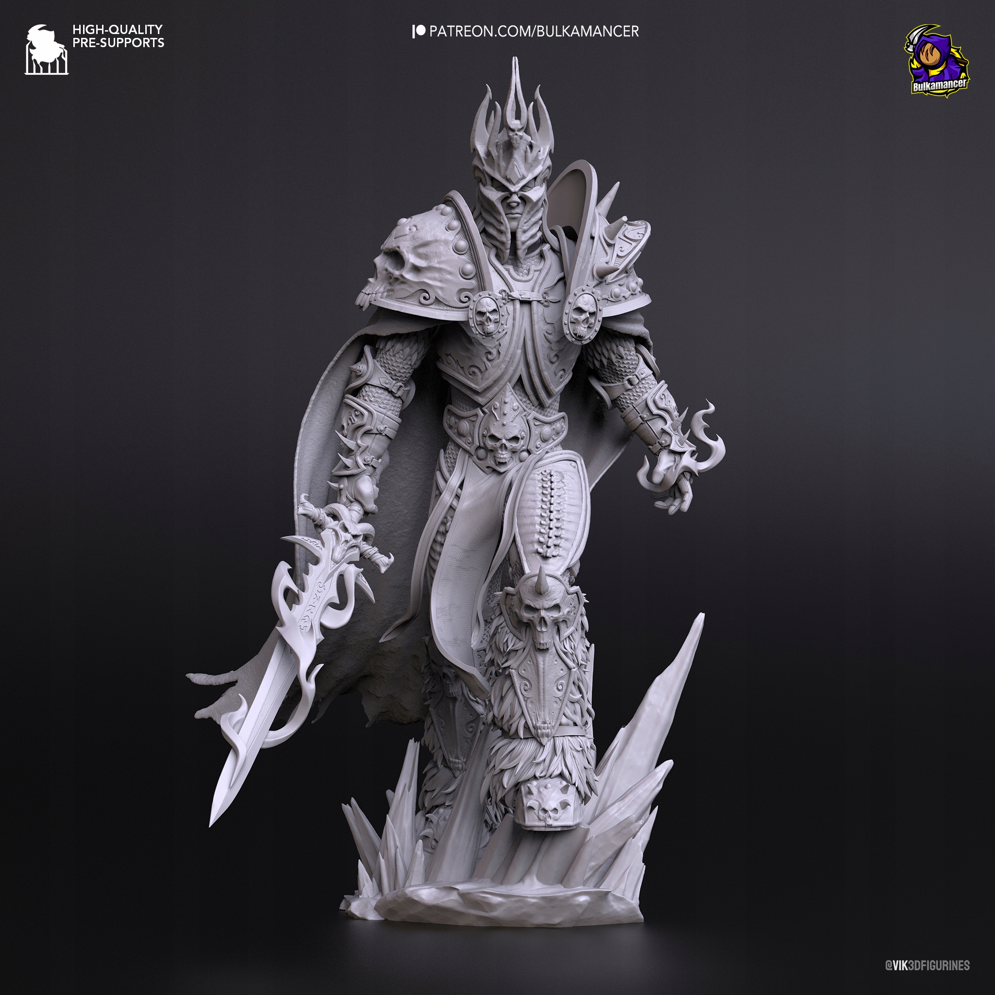 Figurka Arthas World of Warcraft Bulkamancer 3D tisk 14K Dárek