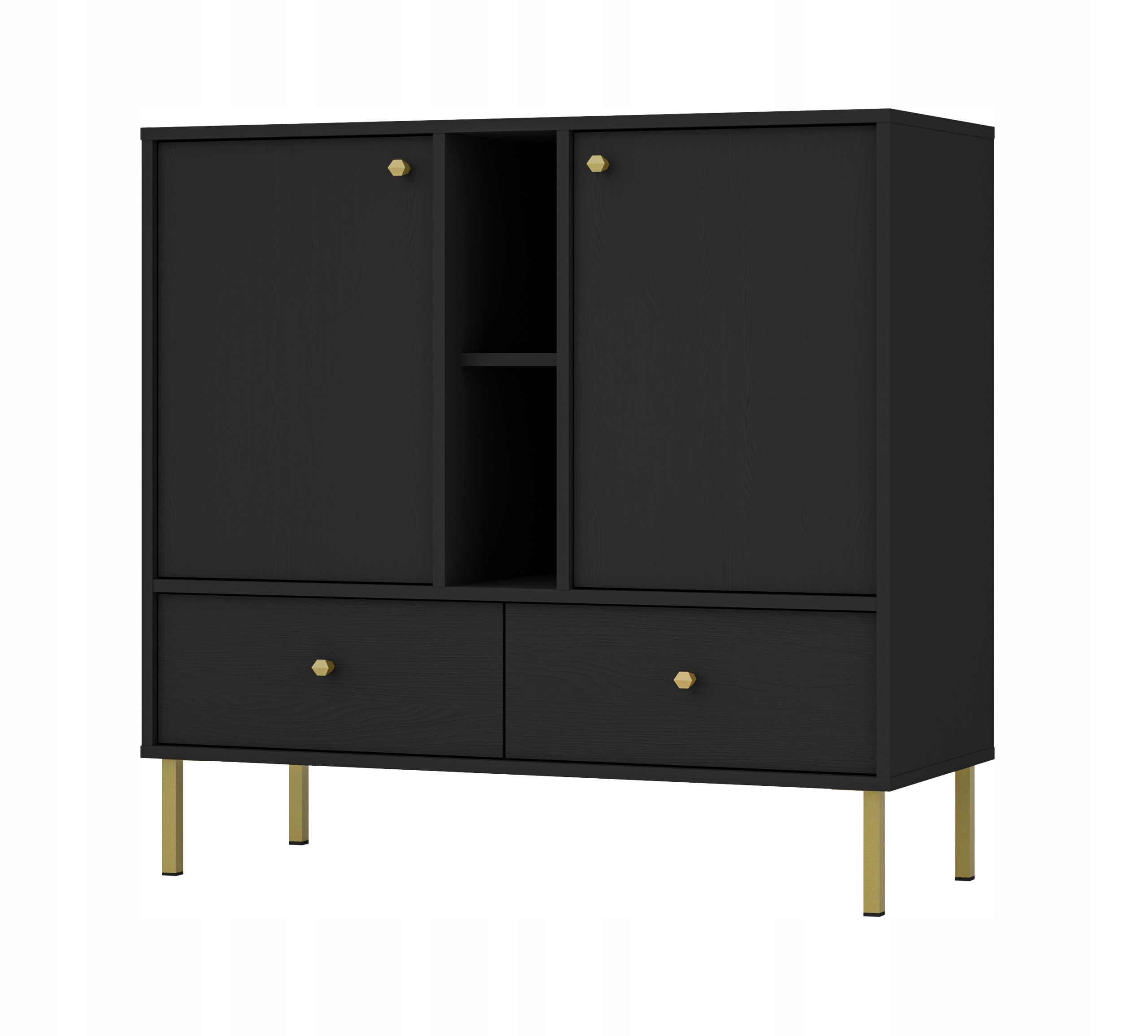 Elegantní Vysoká Komoda Moderní Oslo Vysoké Nohy Do Obývacího Pokoje Zásuvky