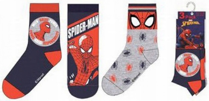 

Skarpetki 3-PAK rozmiar 31/34 Marvel Spiderman