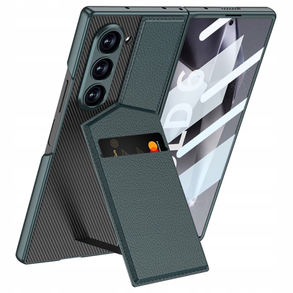 Pouzdro s Gkk pro Galaxy Z Fold6, s prostorem pro karty, stojánek