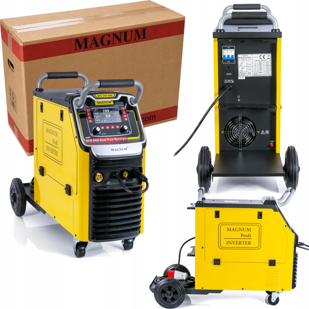 Magnum Spawarka inwerterowa Mig/mag 285 Dual Puls Synergia LCD 280A 400V