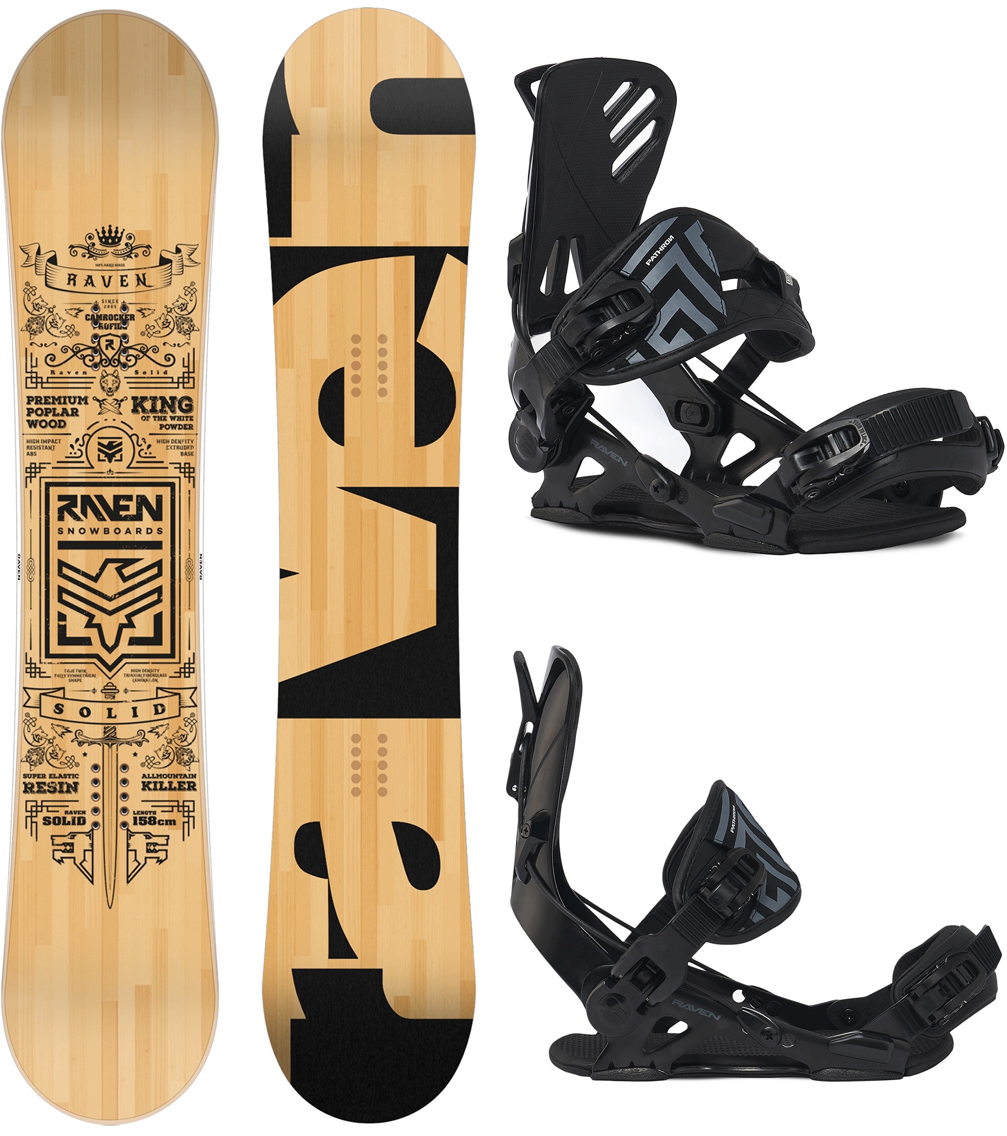 Snowboard Raven Solid Classic 155cm A Wiązania Raven Pro Gt Alu L