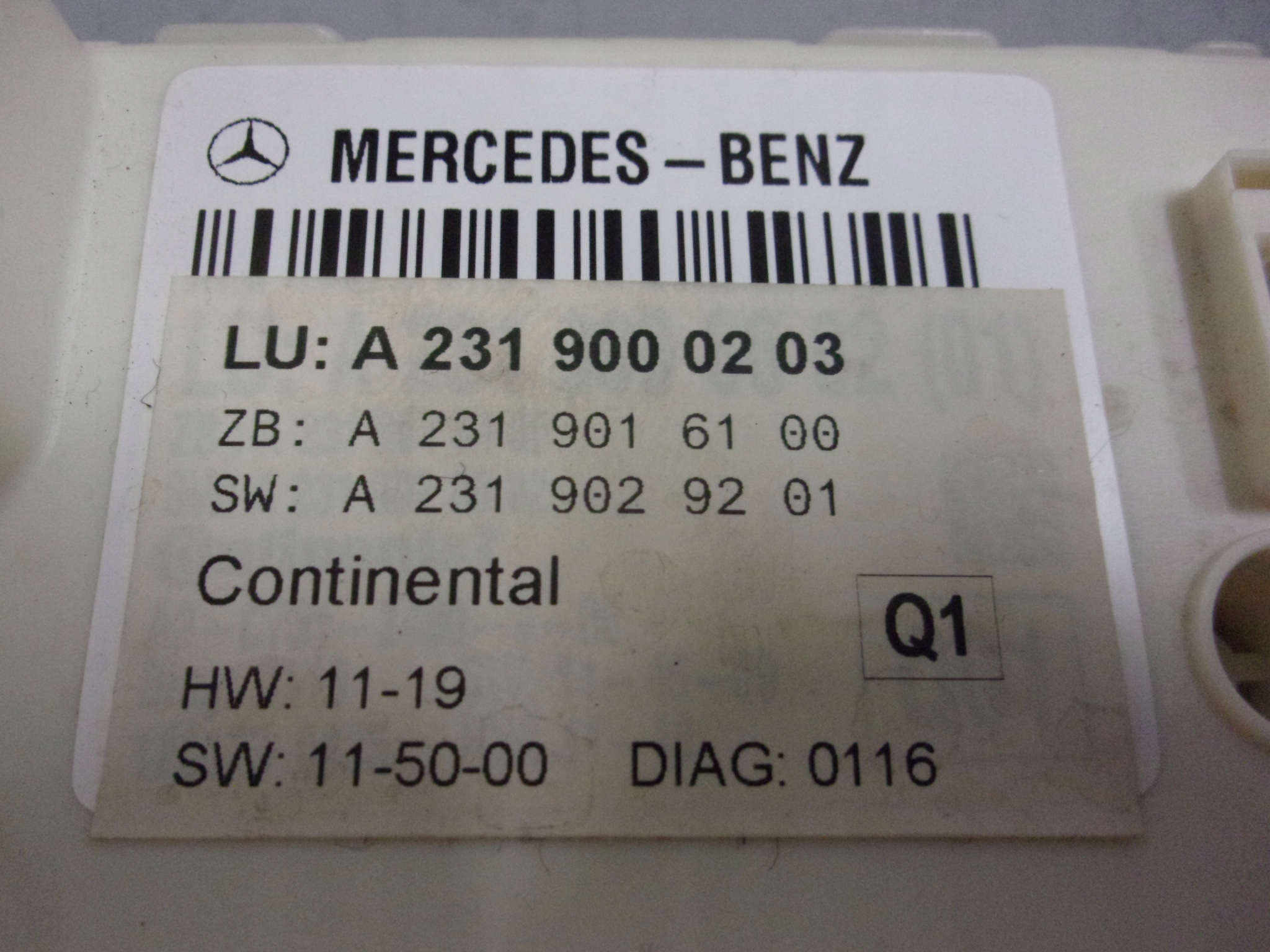 MERCEDES R231 SL 500 module control unit A2319000203