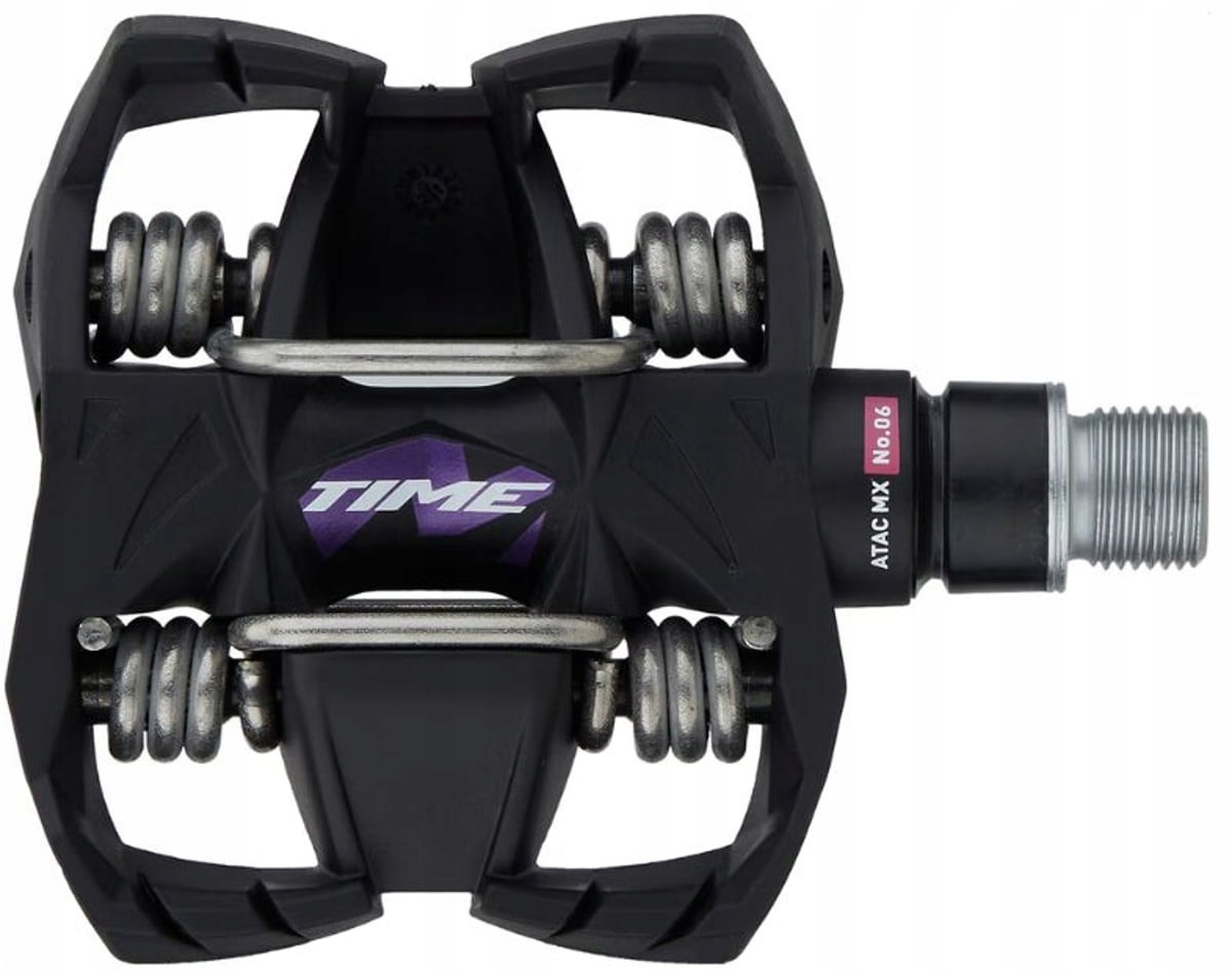 Pedały Rowerowe Spd Time MX 6 Black Purple Bloki Atac Easy
