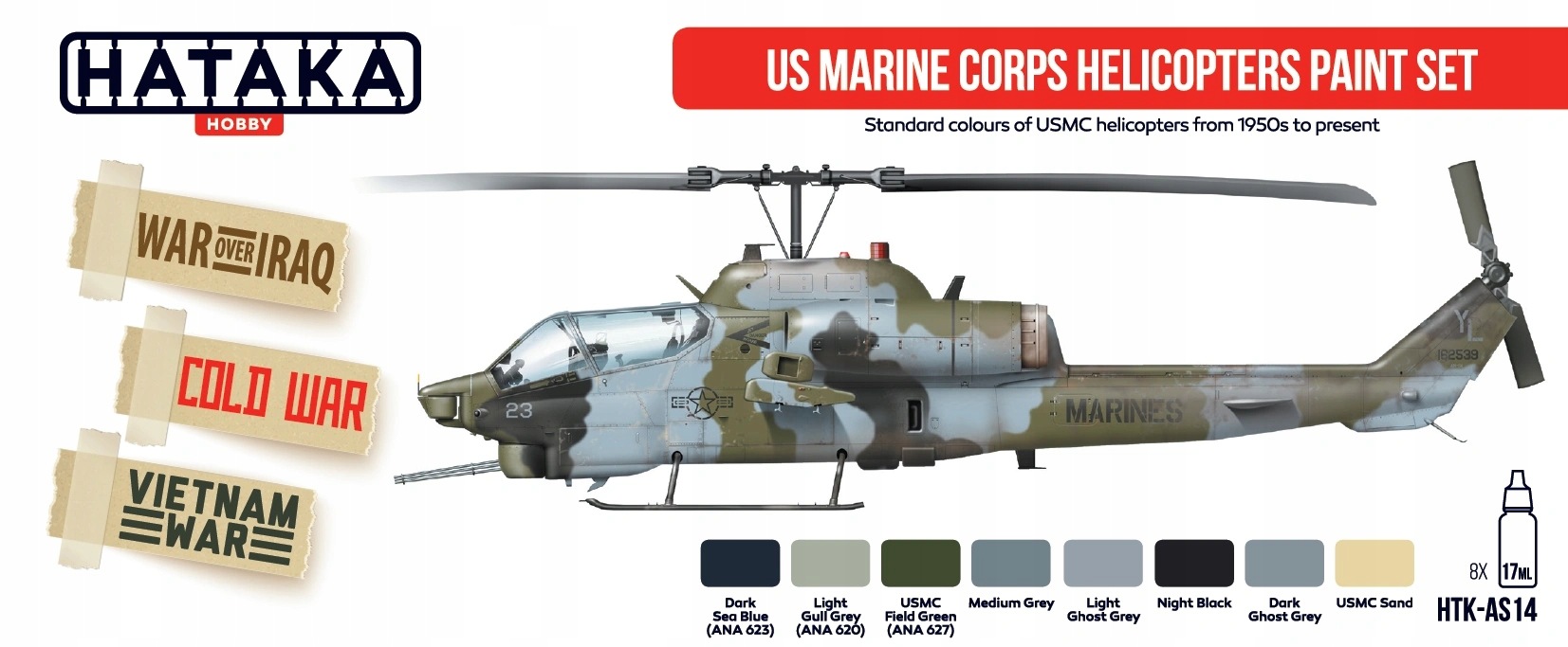 Sada barev Hataka AS14 Us Marine Corps Helicopters 8x17 ml