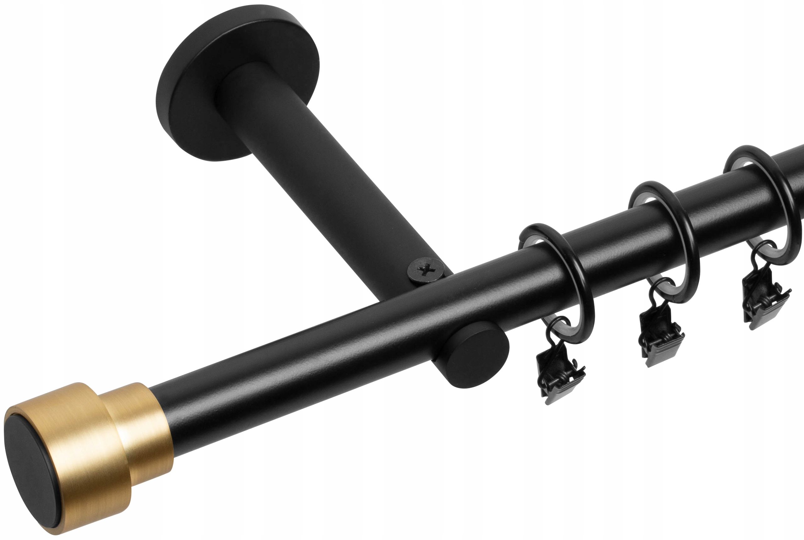 

Karnisz Pojedynczy Czarny Biały Mat 19 mm 140 cm