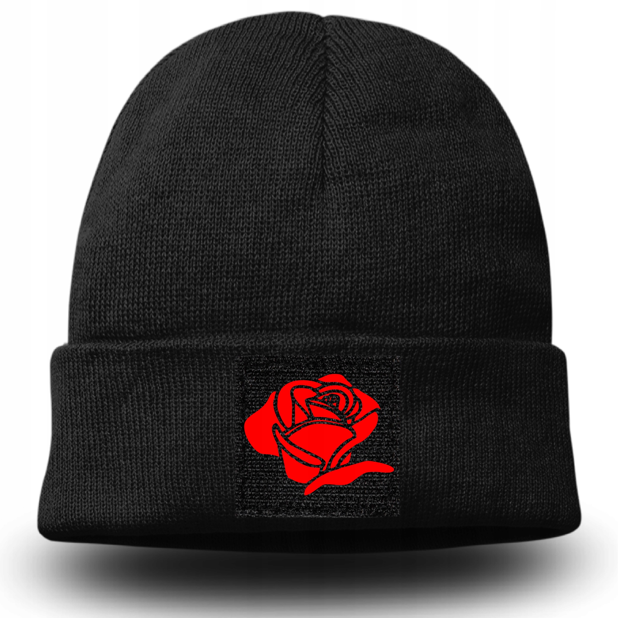 

Czapka Zimowo Jesienna Z Różą Czerwona Róża Rose
