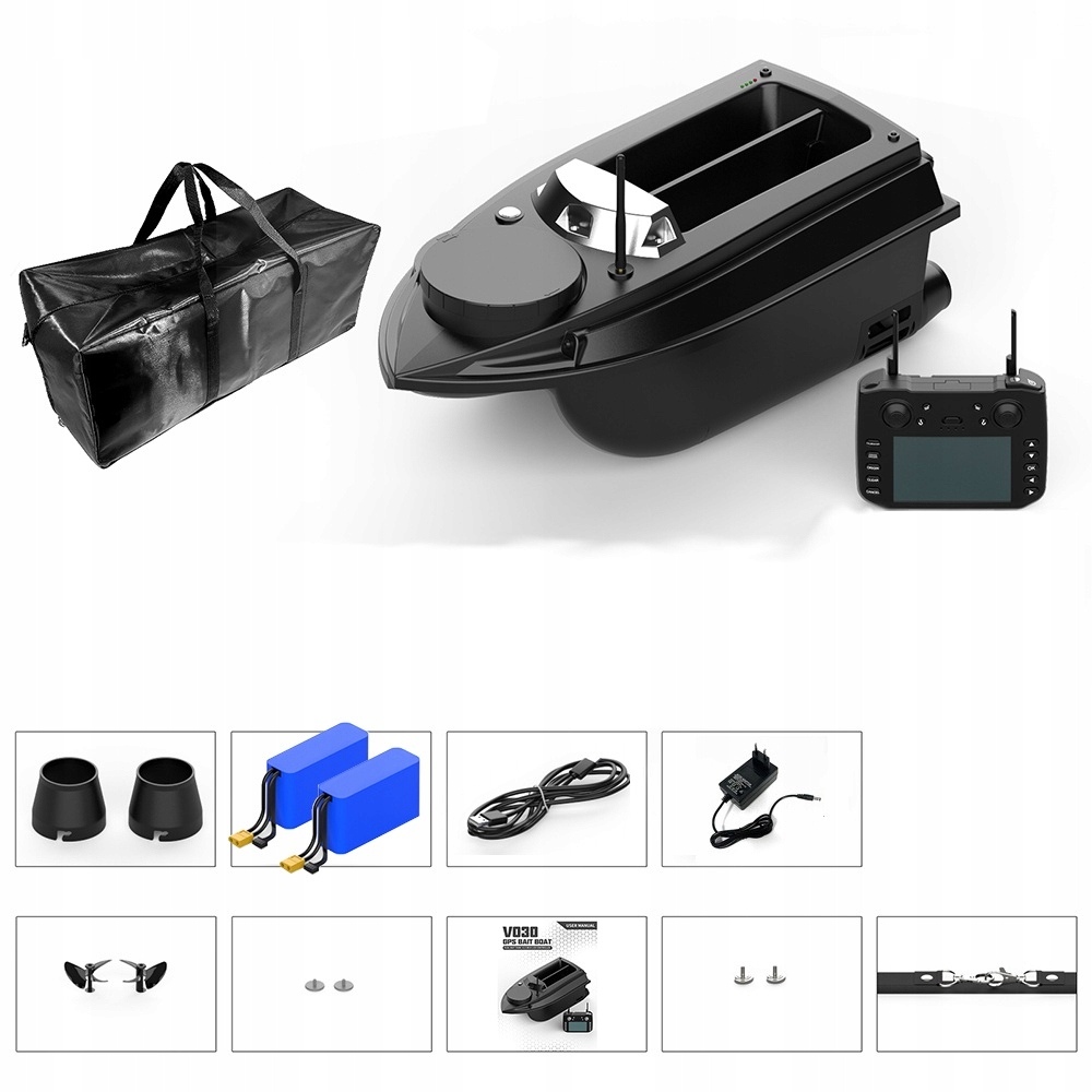 Návnadová Loď Flytec V030 Gps Auto Zpět Akumulátor 2X 20000 Mah