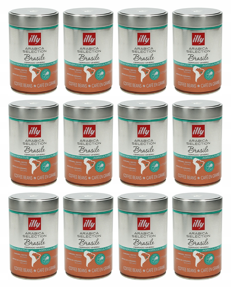 Kawa ziarnista Illy Brasile Monoarabica arabica puszka 250g (12 szt.)