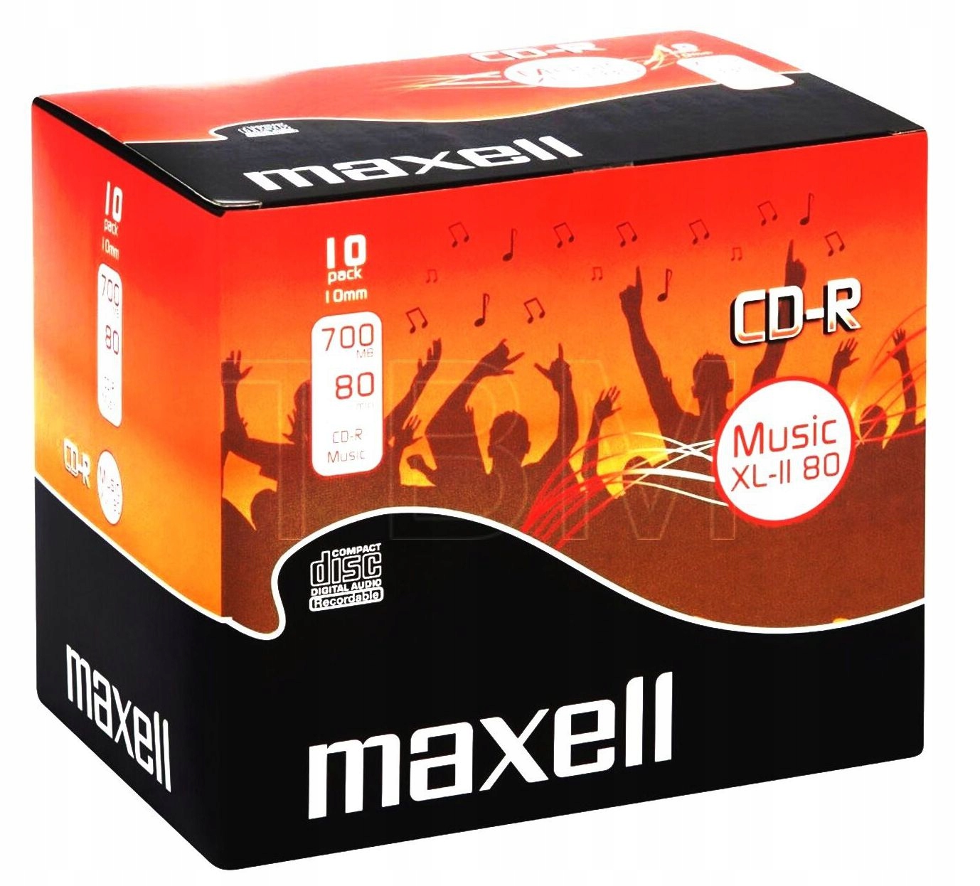 

10 Płyt Maxell Music XL-II do muzyki Cd-r Audio Jc