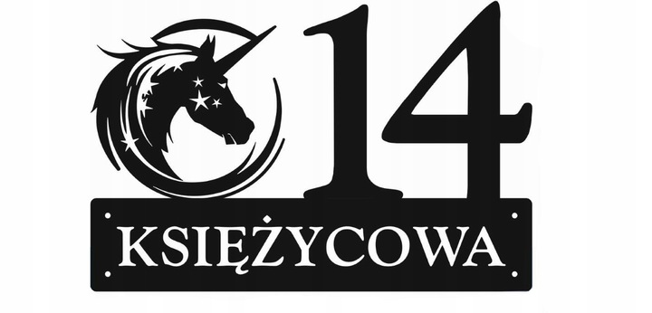 Číslo Na Dom 80 cm Tabuľa Adresa Oceľ 2 mm Mesiacová Ul.