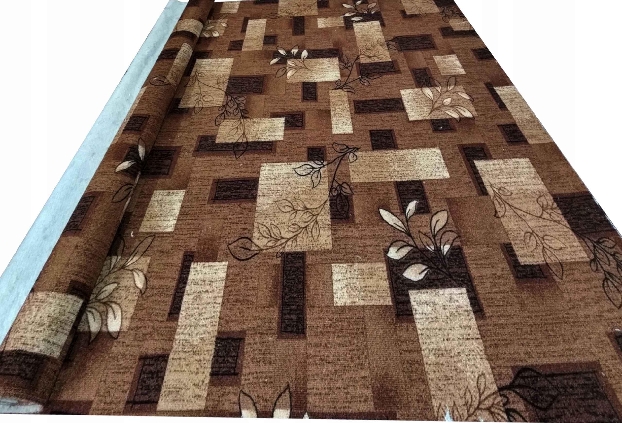 Dywan Bcf 150X300 Klasyczne Kwadraty Salon