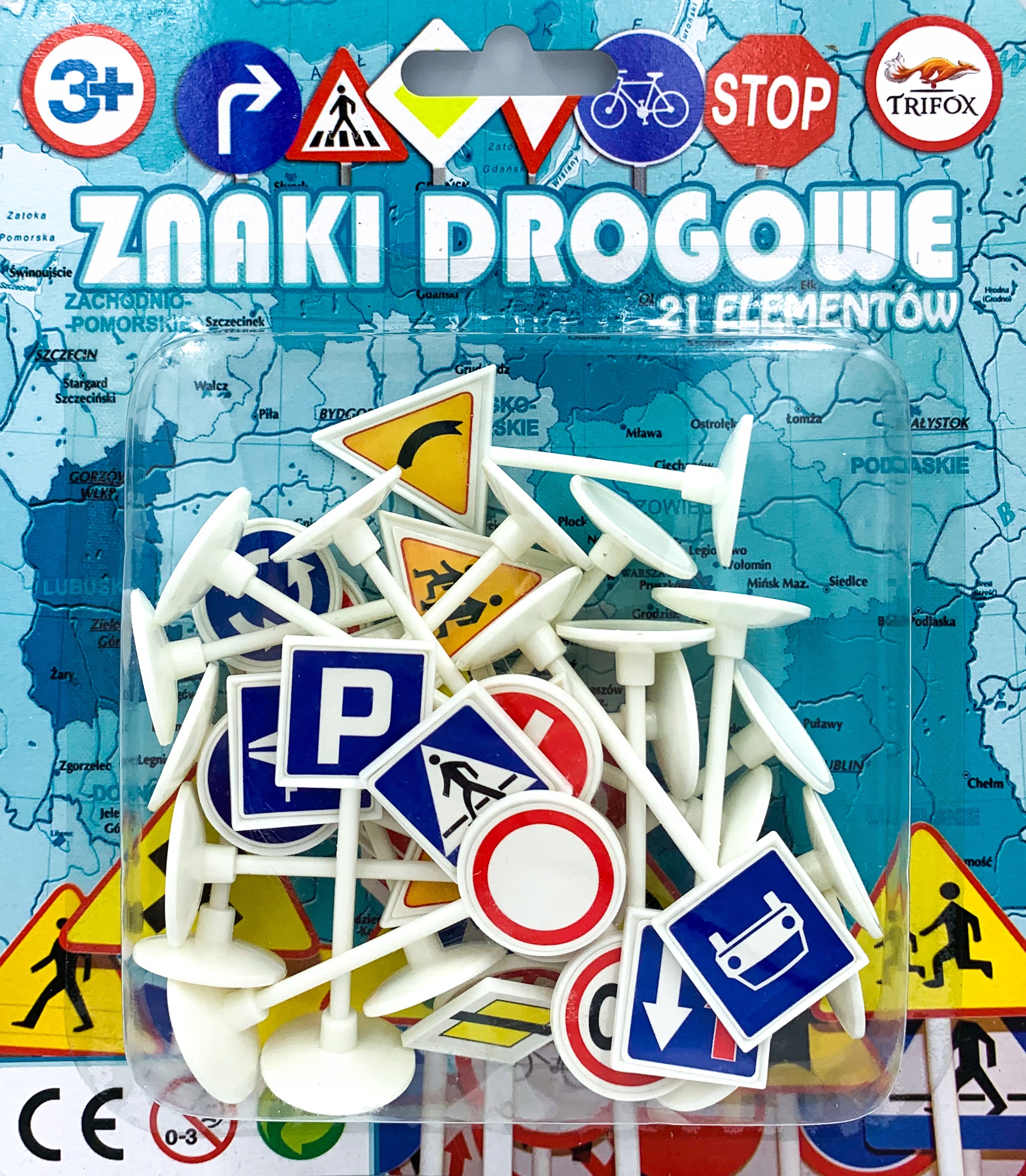 

Zestaw znaków drogowych do nauki zabawy 21 sztuk