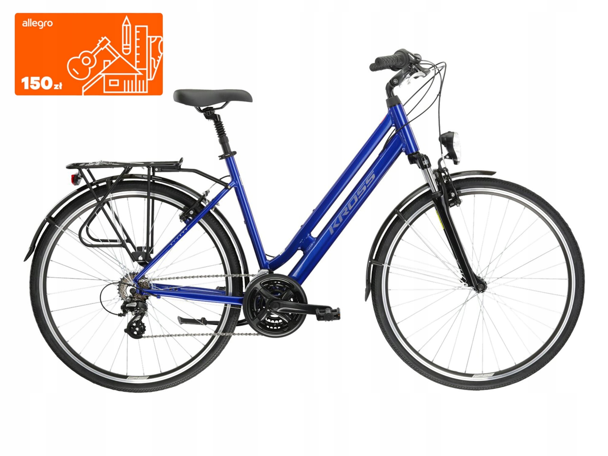 Rower trekkingowy Kross Sentio 2.0 rama 20 cali koło 28 " niebieski