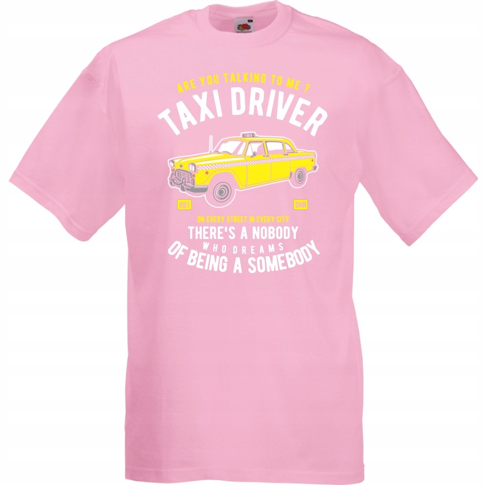 

Koszulka taksówka taksówkarz taxi XL różowa