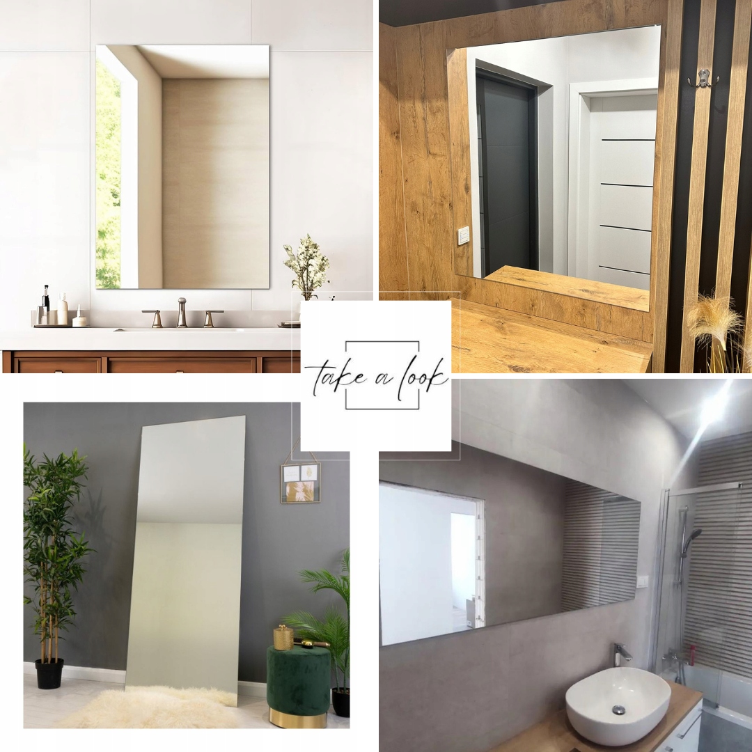 LUSTRO SREBRNE 40x100cm PIONOWE SZLIFOWANE BEZ RAMY BEZ PODŚWIETLENIA CALLA Marka Take a look