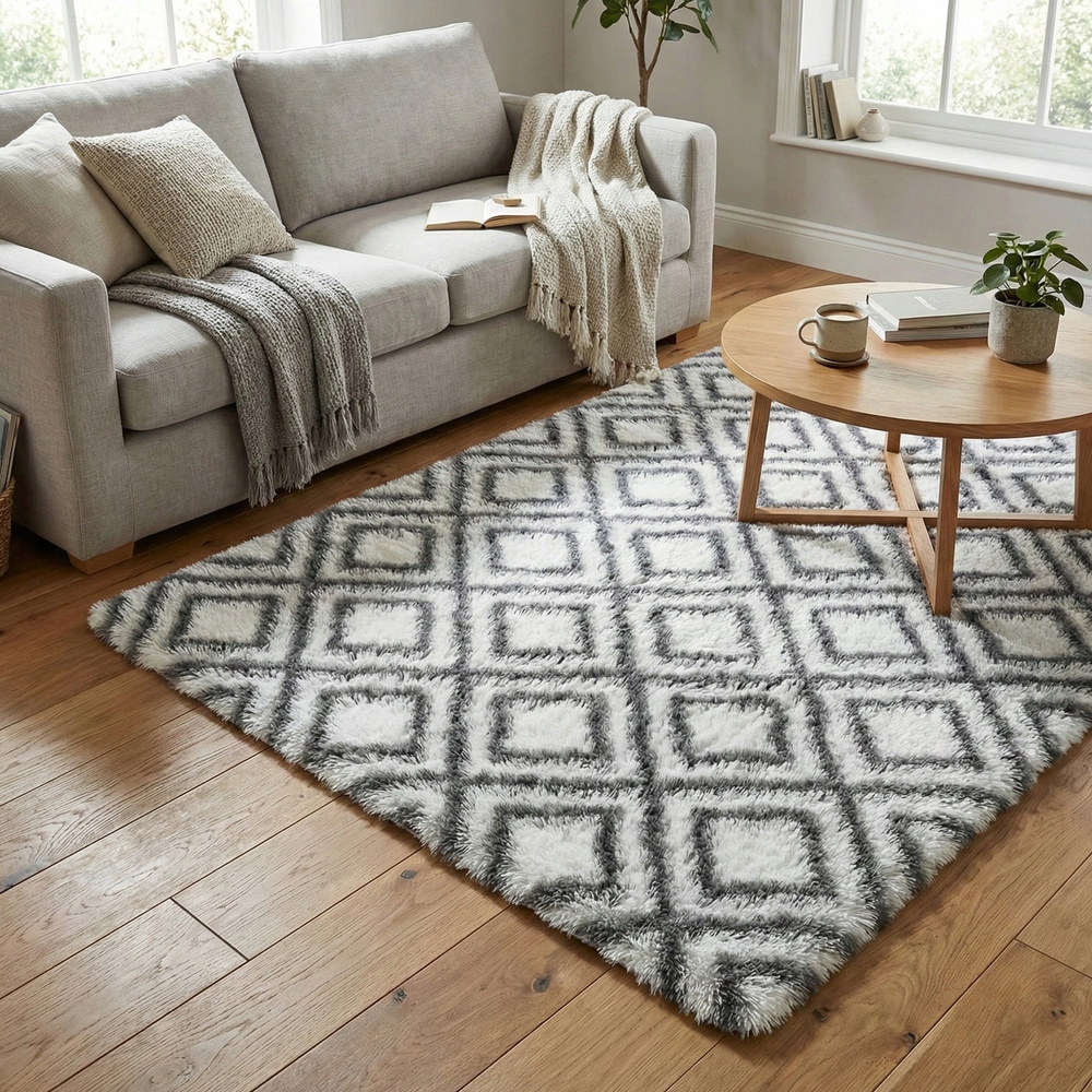 Koberec do obývacího pokoje shaggy Decor protiskluzový měkký nadýchaný módní 200x250 W