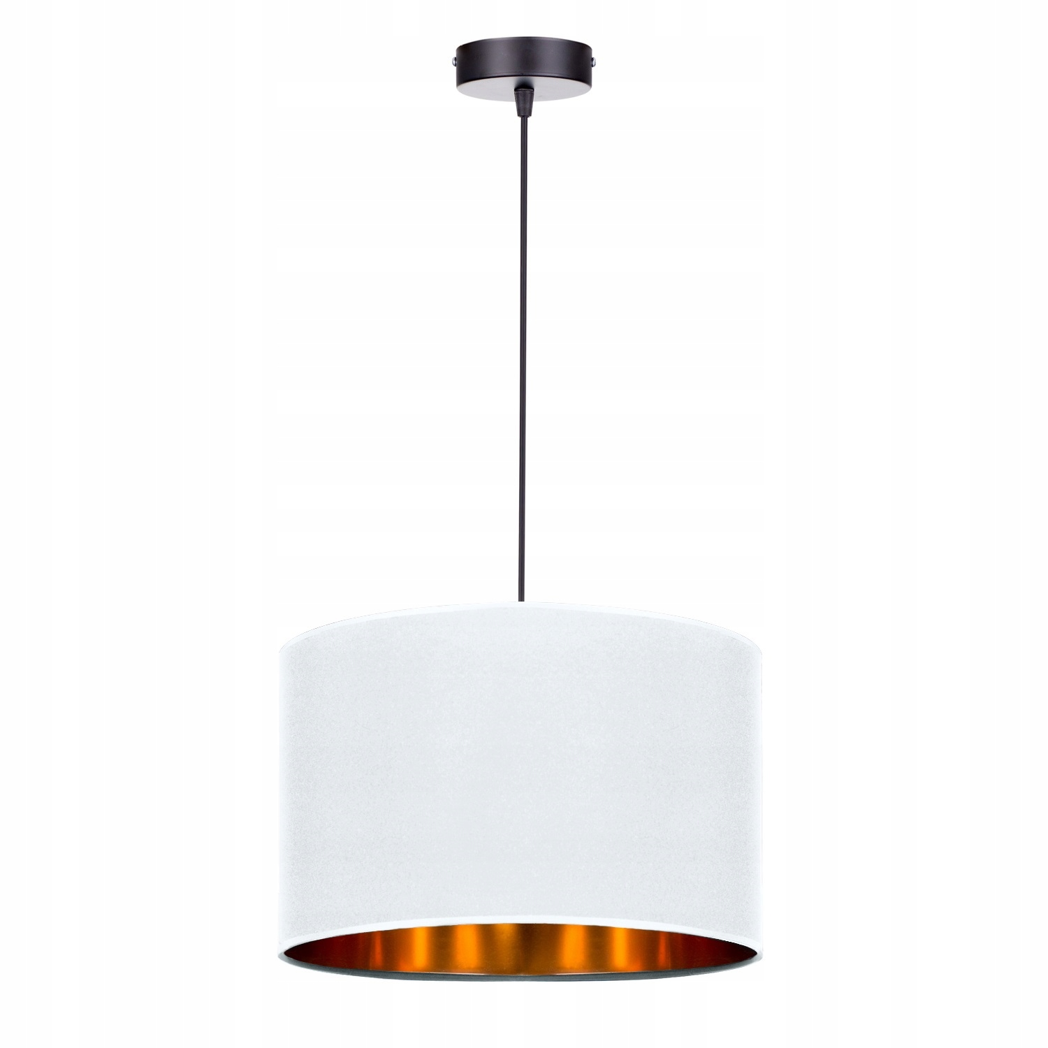 

Lampa Wisząca Sufitowa Żyrandol Biało - Złoty