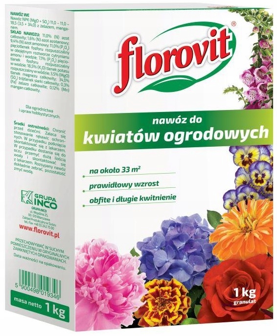 

Florovit Nawóz Do Kwiatów Ogrodowych Granulat 1kg