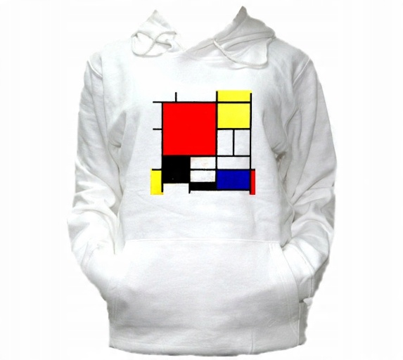 

L Bluza Kaptur Damska Piet Mondrian Sztuka Wzór