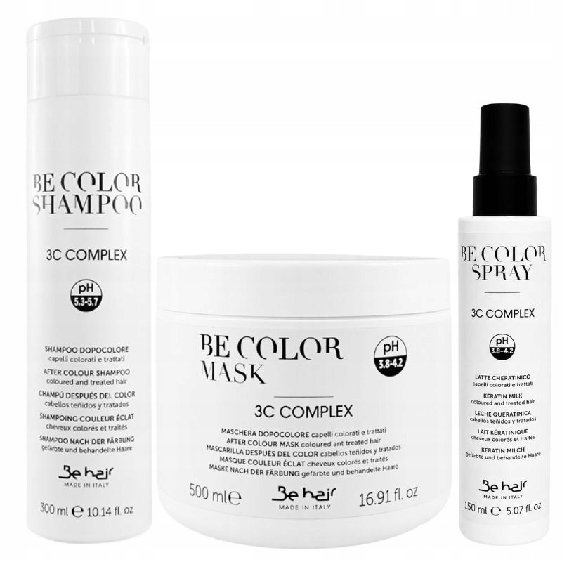 Sada Pro Barvené Vlasy Šampon Maska Sprej Keratin Be Hair Be Color