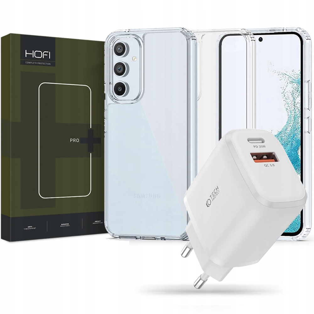 

Etui Case Na Galaxy A54 5G Szkło Ładowarka 20W