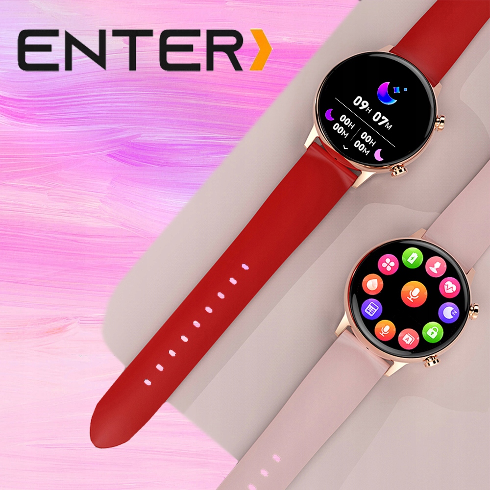 SMARTWATCH DAMSKI ENTER ROZMOWY PULS PL MENU MESH Cechy dodatkowe bransoleta mesh