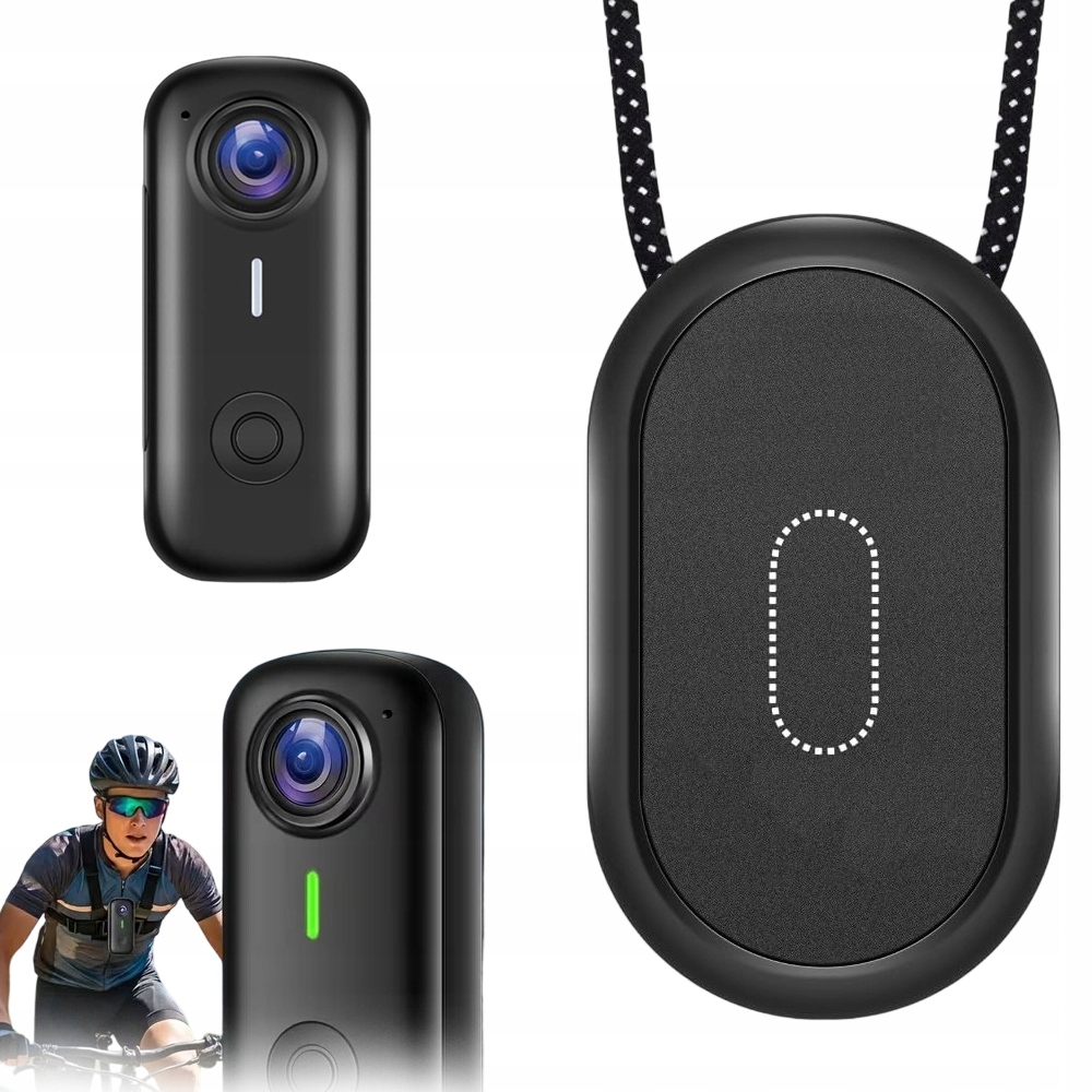 Kamera Sportowa 1080P Wifi Magnetyczna Dla Zwierząt Czarna