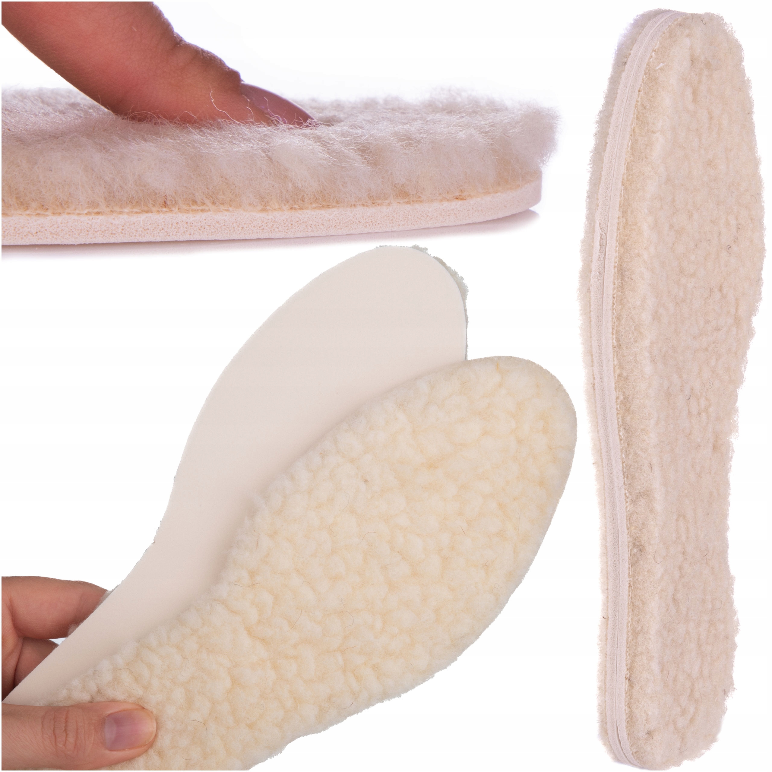 Ciepłe zimowe wkładki do butów dla dzieci z wełną i pianką termoaktwne 24